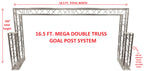 Complete 16.5 ft Square Aluminum Double Truss Goal Post Lighting System DJ Lights