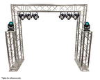 Complete 10ft Square Aluminum Double Truss Goal Post Lighting System DJ Lights