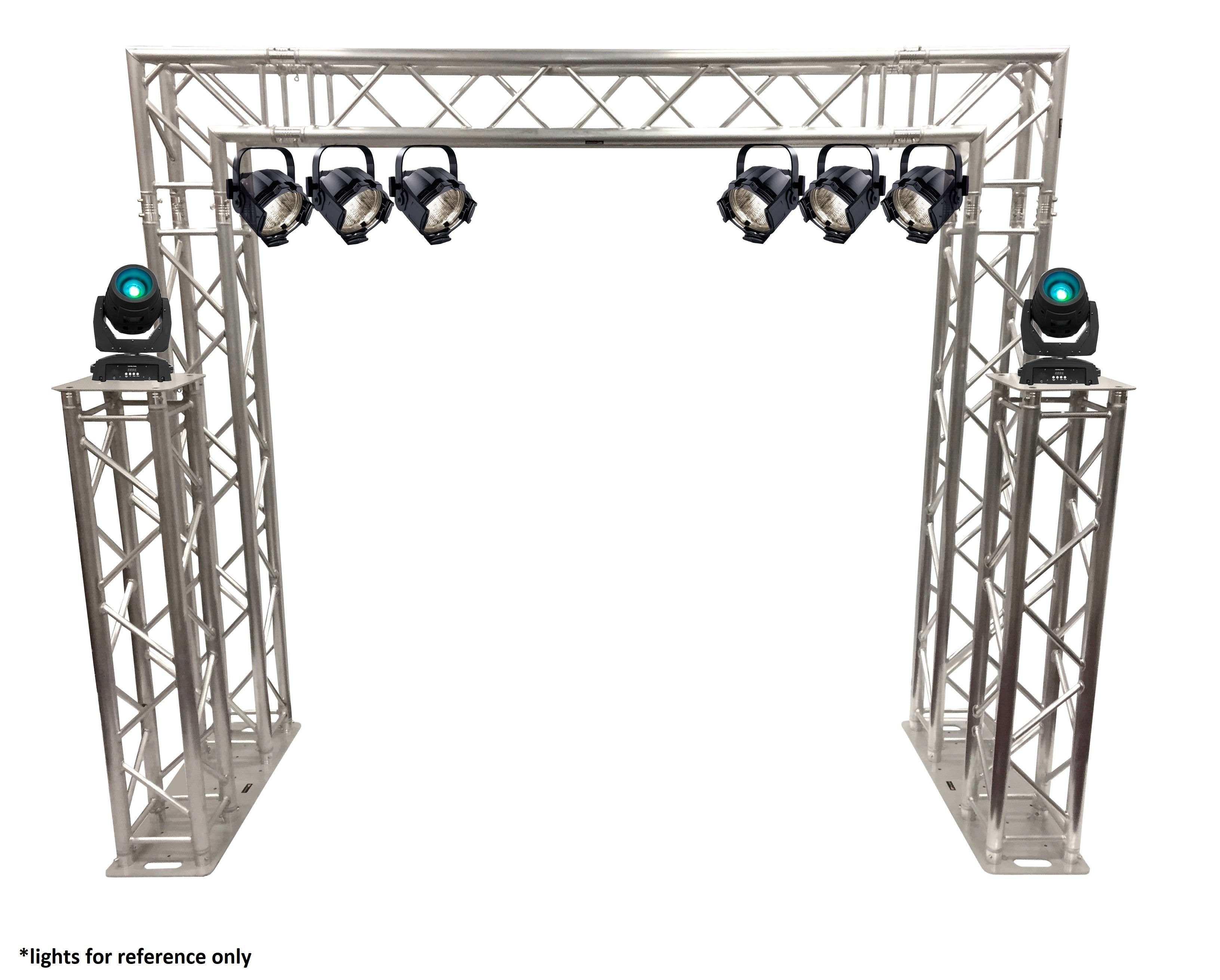 Complete 10ft Square Aluminum Double Truss Goal Post Lighting System DJ Lights