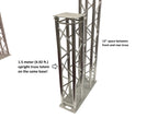 Complete 10ft Square Aluminum Double Truss Goal Post Lighting System DJ Lights