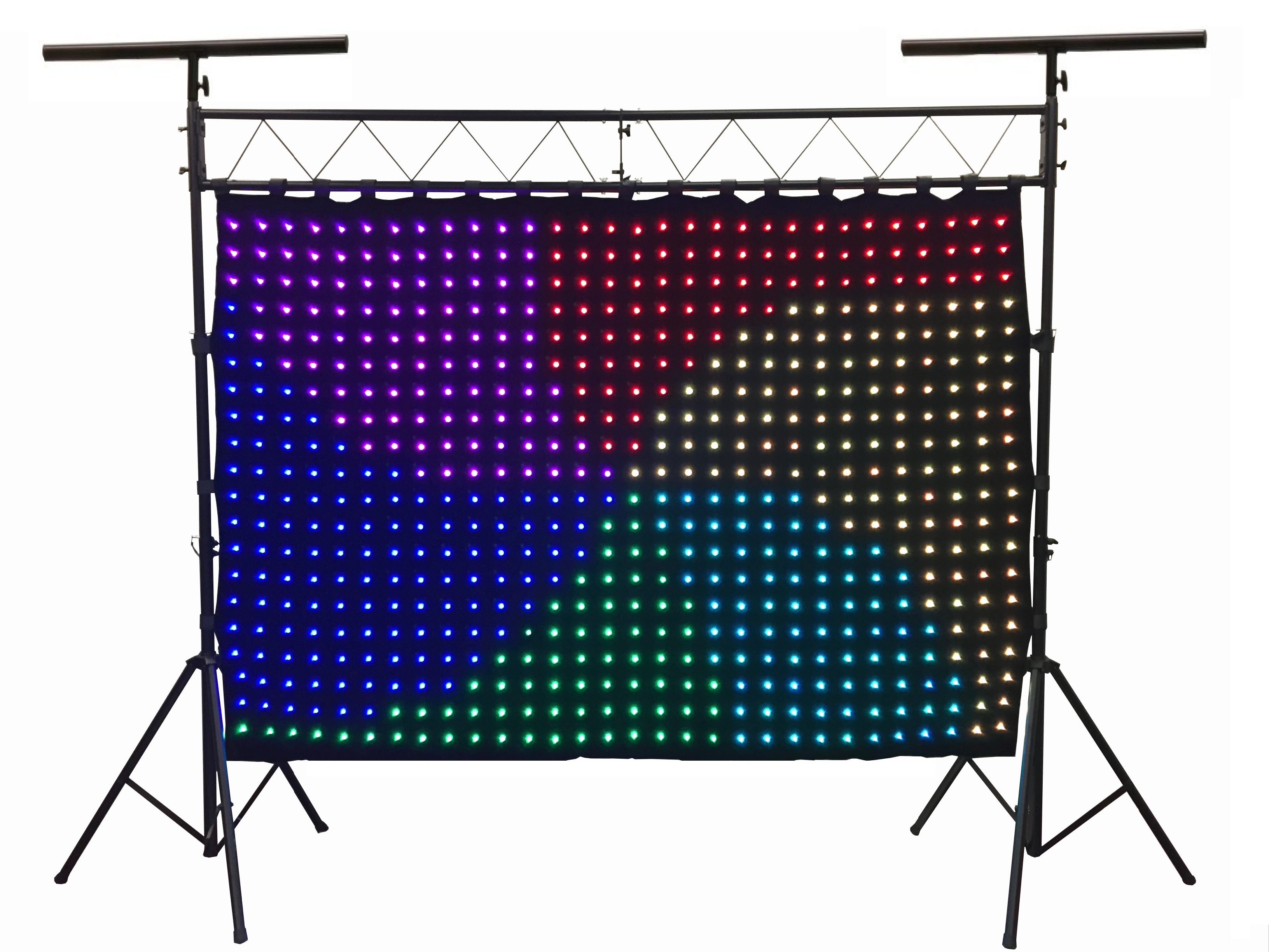LED-600 600 pcs. 3D RGB LED Curtain 2 Meters x 3 Meters With LK-X10 Lighting Truss Combo