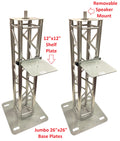 (2) 4.92ft 1.5M DJ Lighting Aluminum Truss Totem +Shelf Moving Head/Speaker Pole