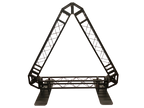 Industrial Grade 6.4ft Triangular Truss Shape, Three-Sided Lighting Truss, With Corners, , With Two Support Bases Plates