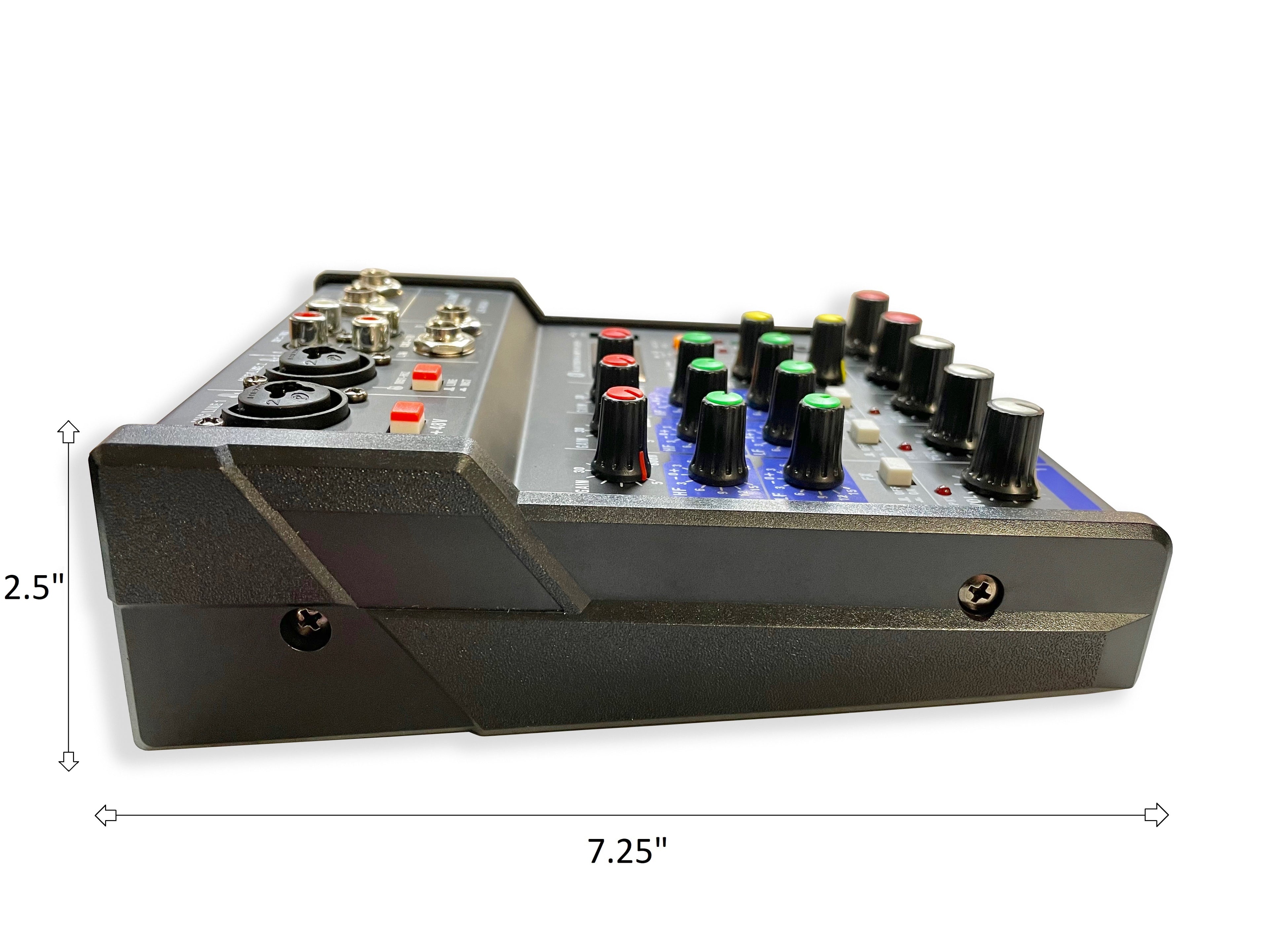 LK-MIX4 Mini 4 Channel Bluetooth/USB/MP3/Computer Mixer Console