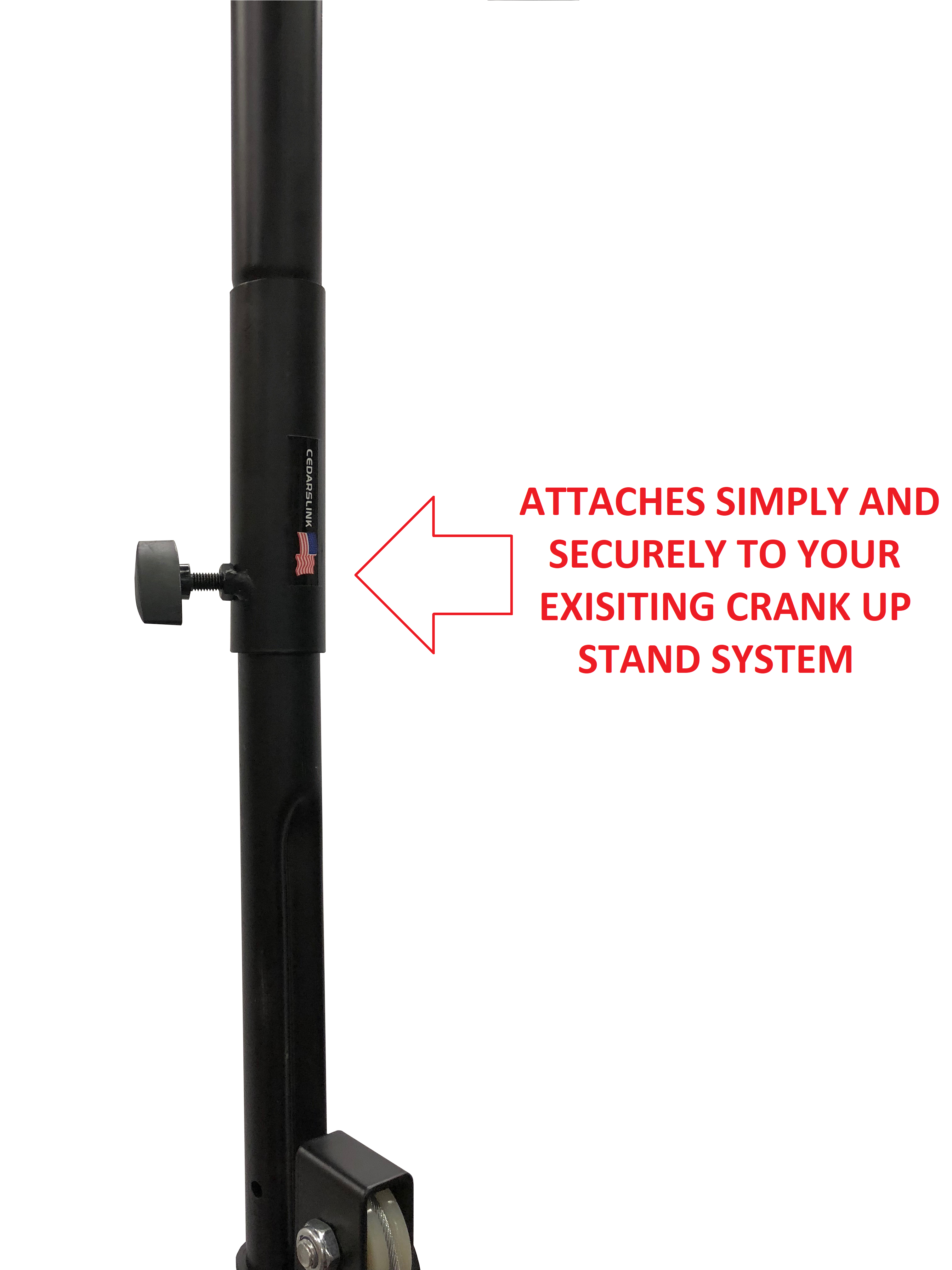 LK-EXT-LA 33" Metal Height Extension Bar For Crank Up DJ Lighting Truss Trussing Stands