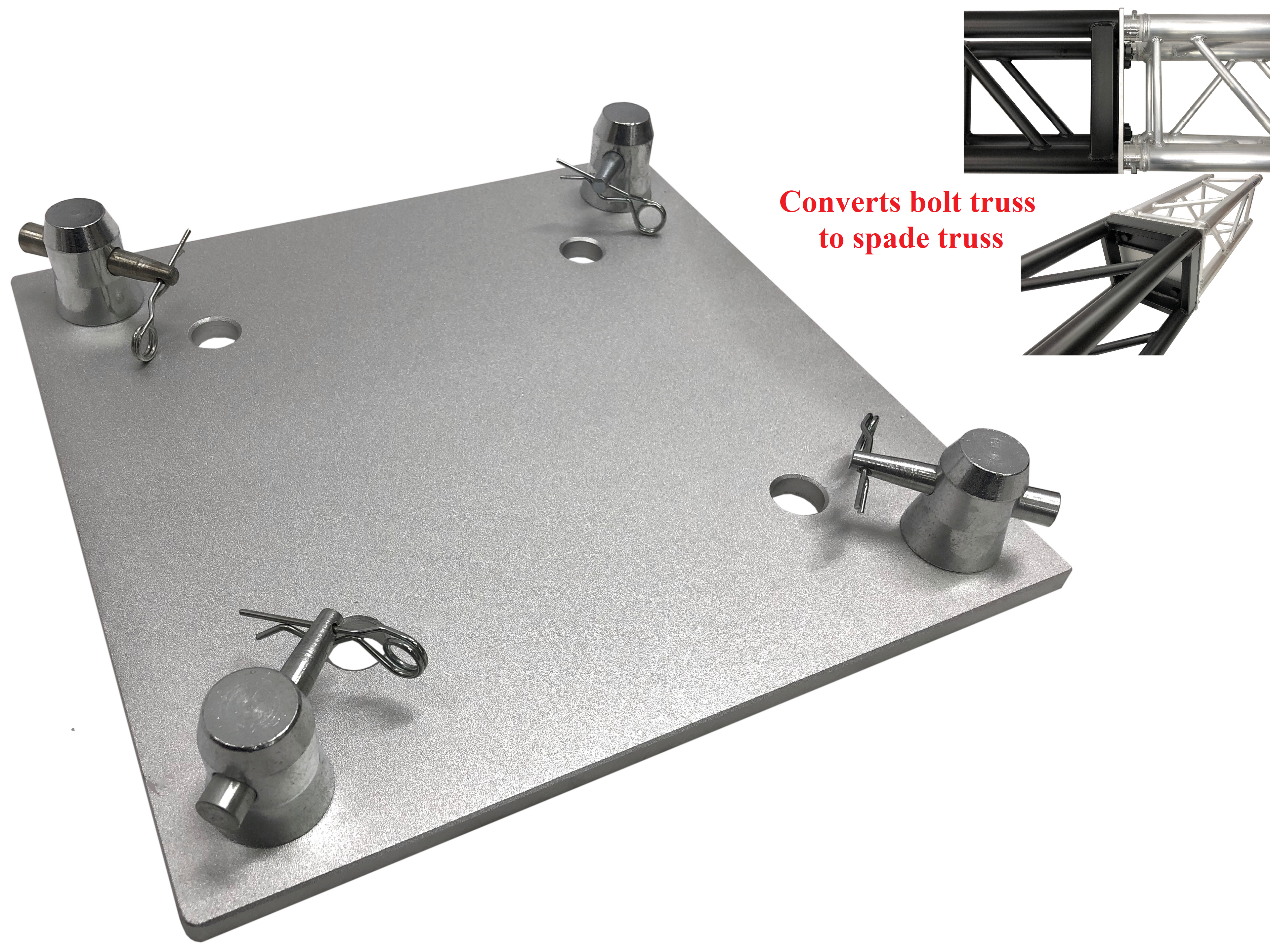 12"x12" Base Plate/Top For 290mm x 290mm Trussing/Converts Spade Truss to Bolt Trussing