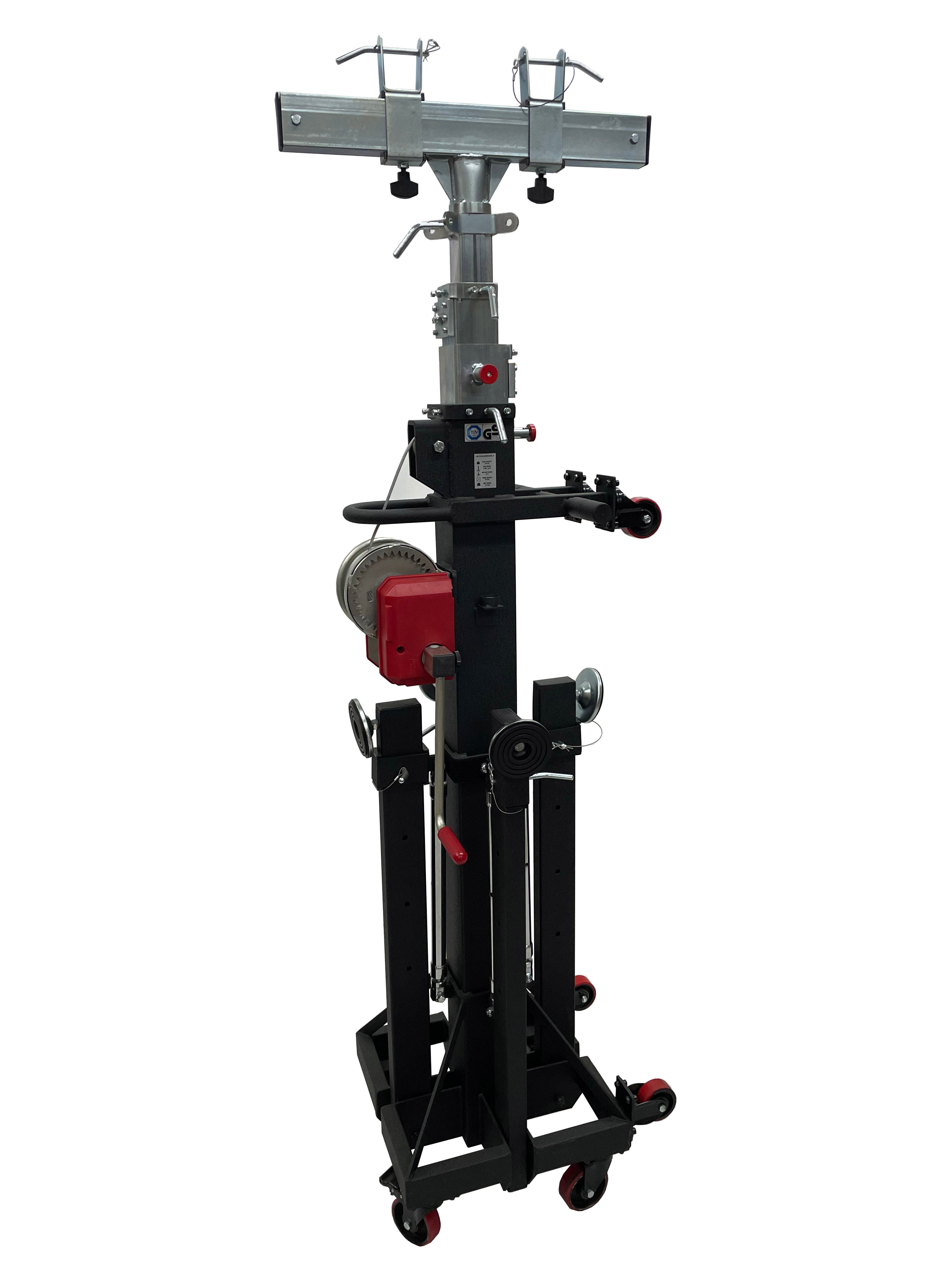 Two Colossus 18Ft Ultra-Heavy Duty Tower Lifter Crank Lighting DJ Concert Stand W/Outriggers