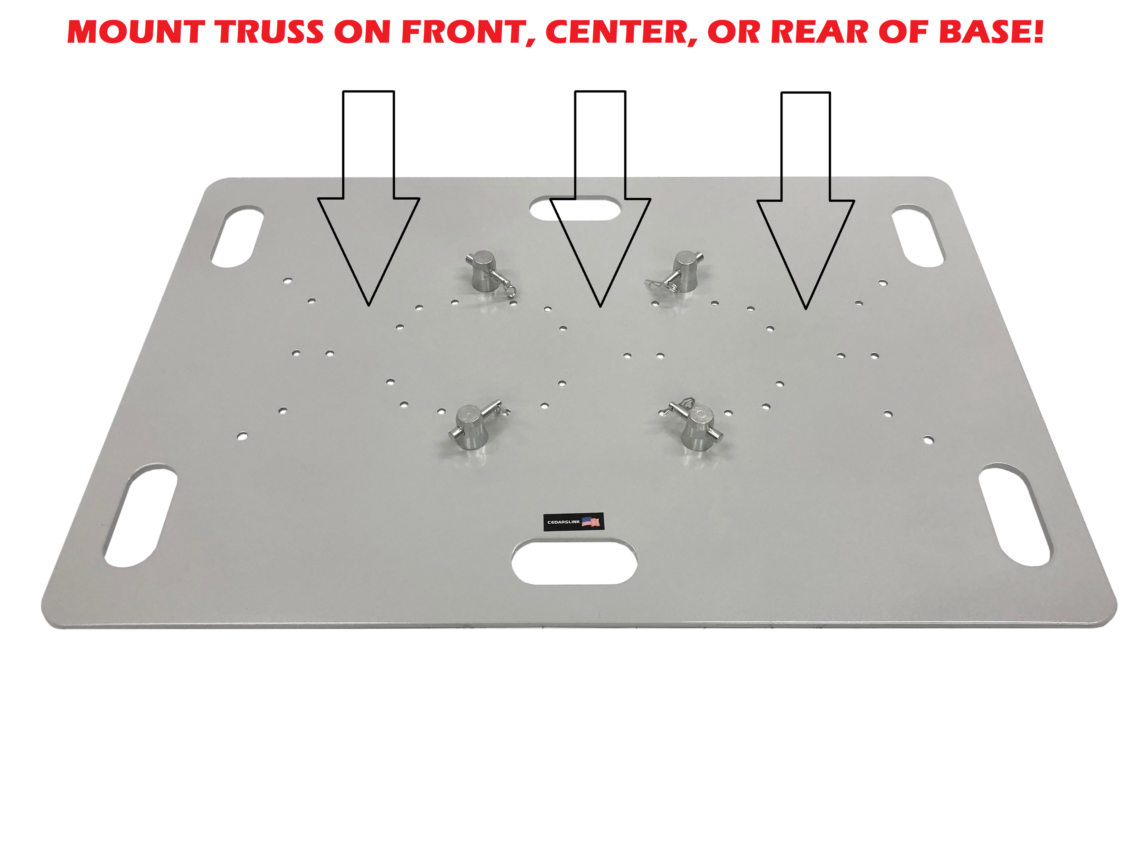 P-2639 26"x39" Aluminum Rectangle Base/Top Plate Box Trussing Light Columns