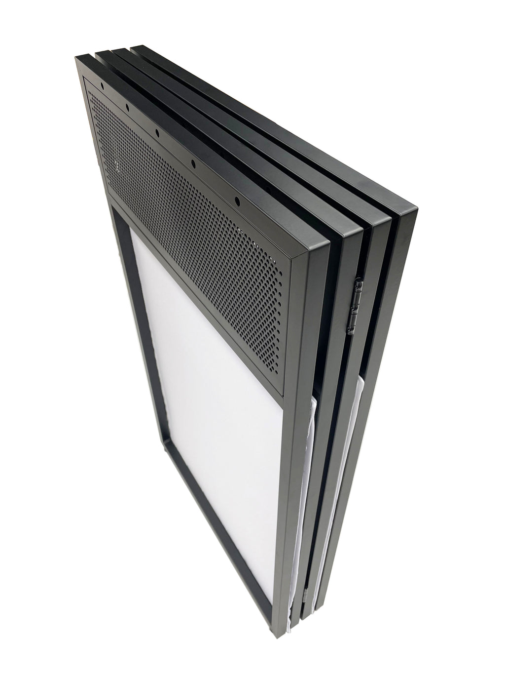 BEAST-A1000 Jumbo 53" Wide DJ Event Facade White/Black Scrim Booth Two Top Corner Table Tops 23"x53" Table! Padded Carrying Case! All Aluminum Build