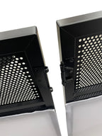 BEAST-A1500 Mega 73" Wide DJ Event Facade White/Black Scrim Booth Two Top Corner Table Tops Largest DJ Facade Booth Available! Lightweight Aluminum