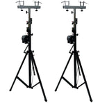 (2) LK-C14 14FT TRUSS LIGHTING CRANK STAND 220 LBs & UNIVERSAL T ADAPTER DJ PA CLUB