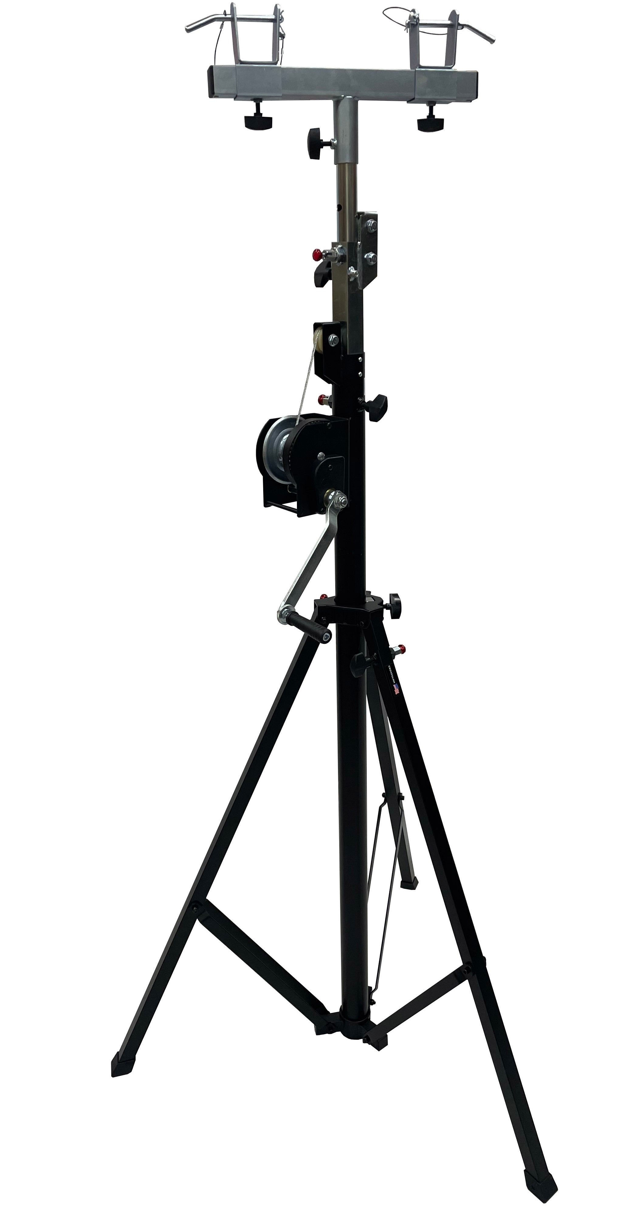 LK-C14 14FT TRUSS LIGHTING CRANK STAND 220 LBs & UNIVERSAL T ADAPTER DJ PA CLUB