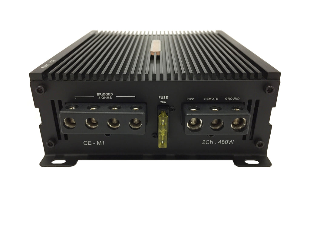 CE-M1 2-Channel 480 Watts Mini Bridgeable Amplifier