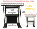 BEAST-5 DJ Event Facade White/Black Scrims Triangle Truss Booth Complete Arch System