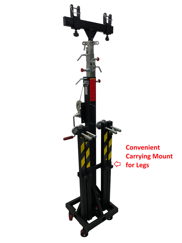 Two Triton 18Ft Heavy Duty Tower Lifter Crank Lighting DJ Concert Stand W/Outriggers