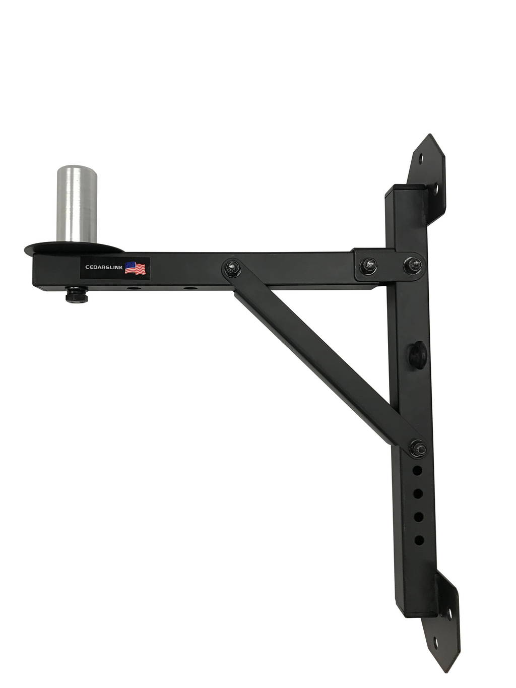 Two (2) LK-SPKR PA Speaker Wall Mount Brackets - 2 Pro-Audio Stands Post Holder DJ Stage Adjusts