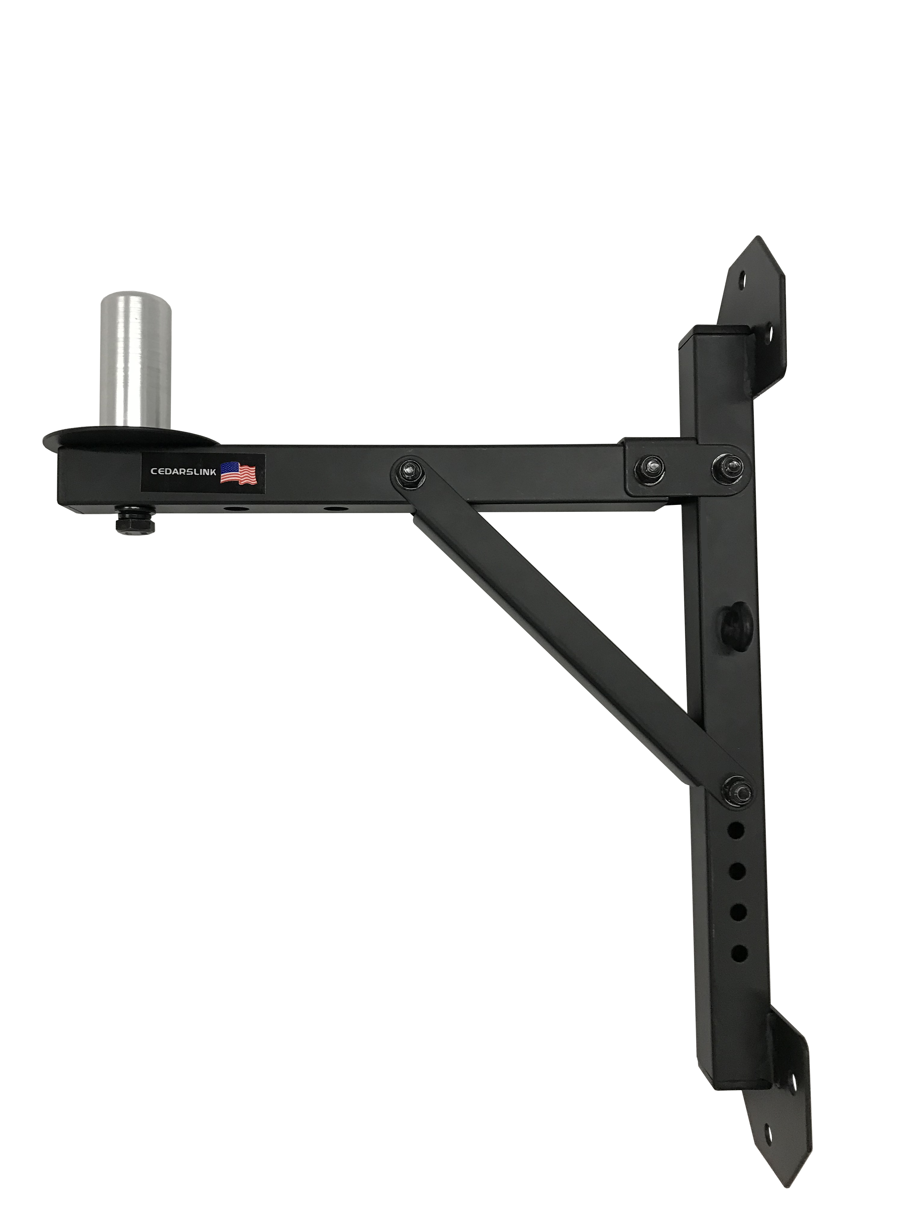 Two (2) LK-SPKR PA Speaker Wall Mount Brackets - 2 Pro-Audio Stands Post Holder DJ Stage Adjusts