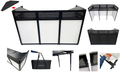 BEAST-A1500 Mega 73" Wide DJ Event Facade White/Black Scrim Booth Two Top Corner Table Tops Largest DJ Facade Booth Available! Lightweight Aluminum