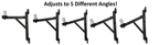 Two (2) LK-SPKR PA Speaker Wall Mount Brackets - 2 Pro-Audio Stands Post Holder DJ Stage Adjusts