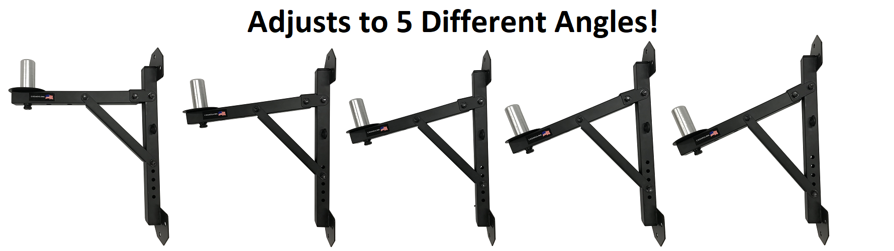 Two (2) LK-SPKR PA Speaker Wall Mount Brackets - 2 Pro-Audio Stands Post Holder DJ Stage Adjusts