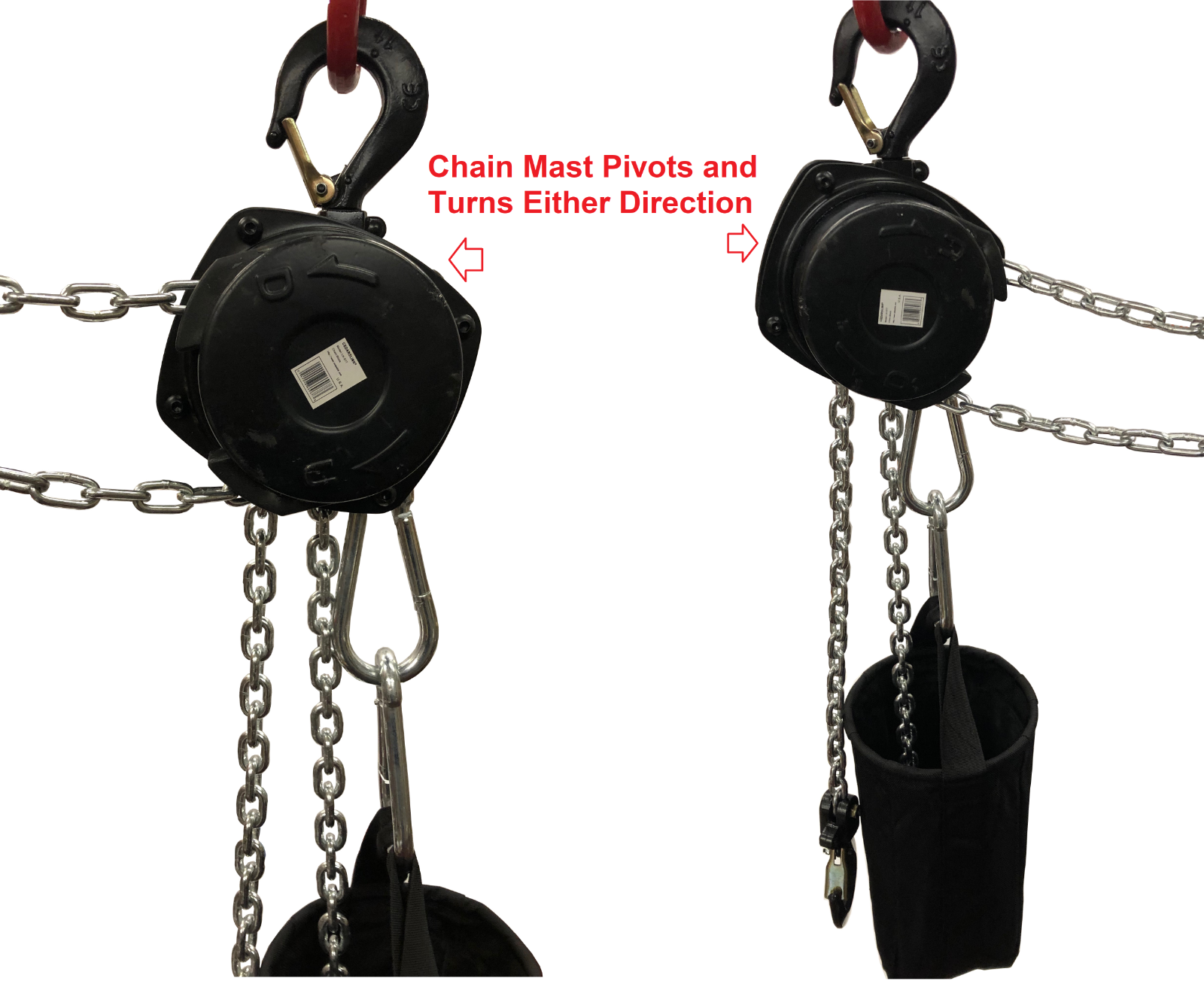 1 Ton Pivoting Hand Chain Block Manual Hand Hoist 26' Lift DJ Trussing Truss