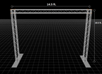 Aluminum Bolted Truss Arch 14.5ft Wide 10.5ft High Portable DJ Lighting System