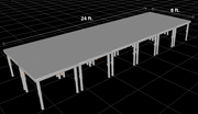 12 ft. x 16 ft. Heavy Duty Aluminum Concert Stage Riser Complete Staging System (192 sq. ft.)