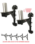 Two (2) LK-SPKR PA Speaker Wall Mount Brackets - 2 Pro-Audio Stands Post Holder DJ Stage Adjusts