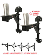 Two (2) LK-SPKR PA Speaker Wall Mount Brackets - 2 Pro-Audio Stands Post Holder DJ Stage Adjusts