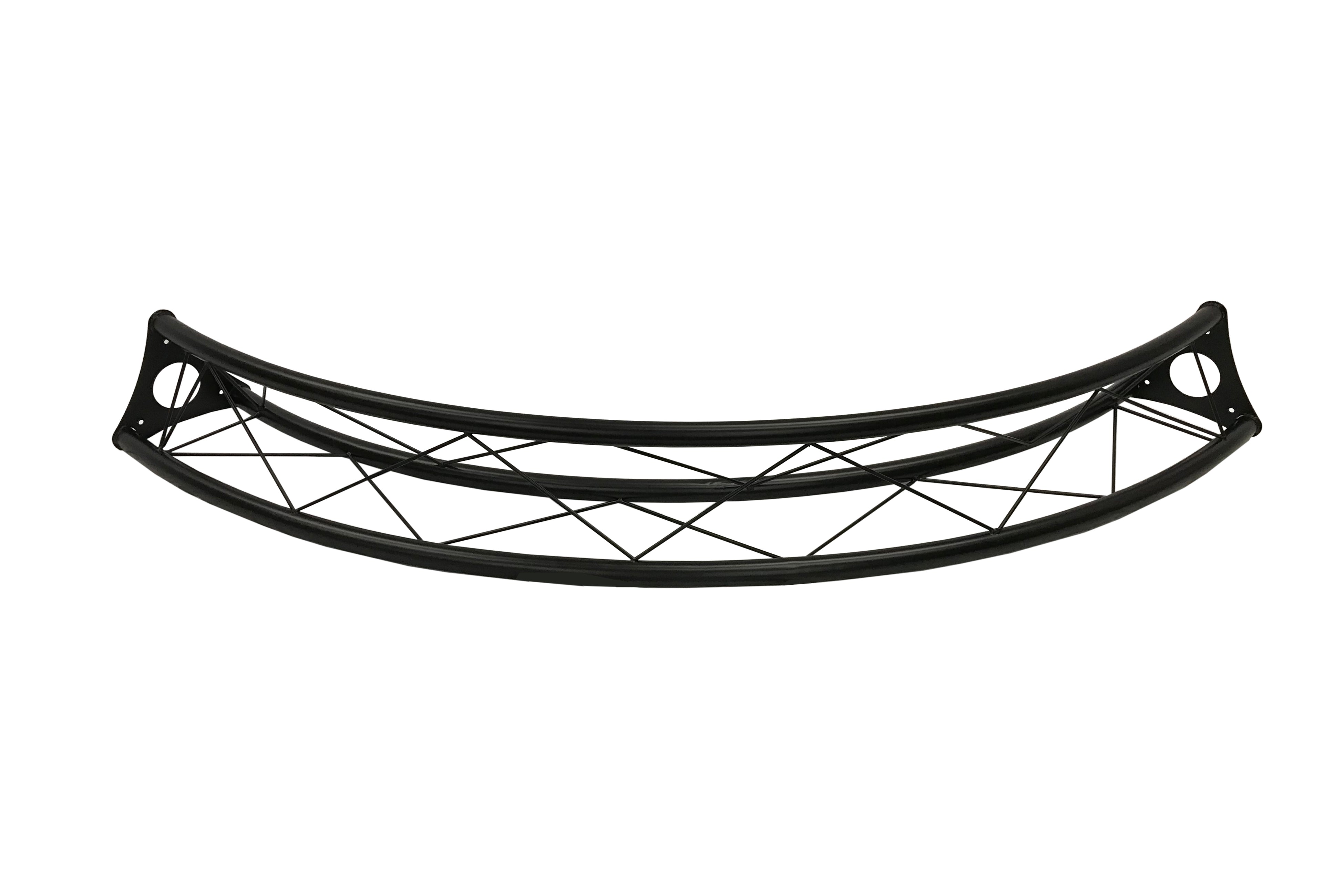 Black Triangle Truss Arch Kit 16 FT. Span Mobile Portable DJ Lighting System Rounded Metal
