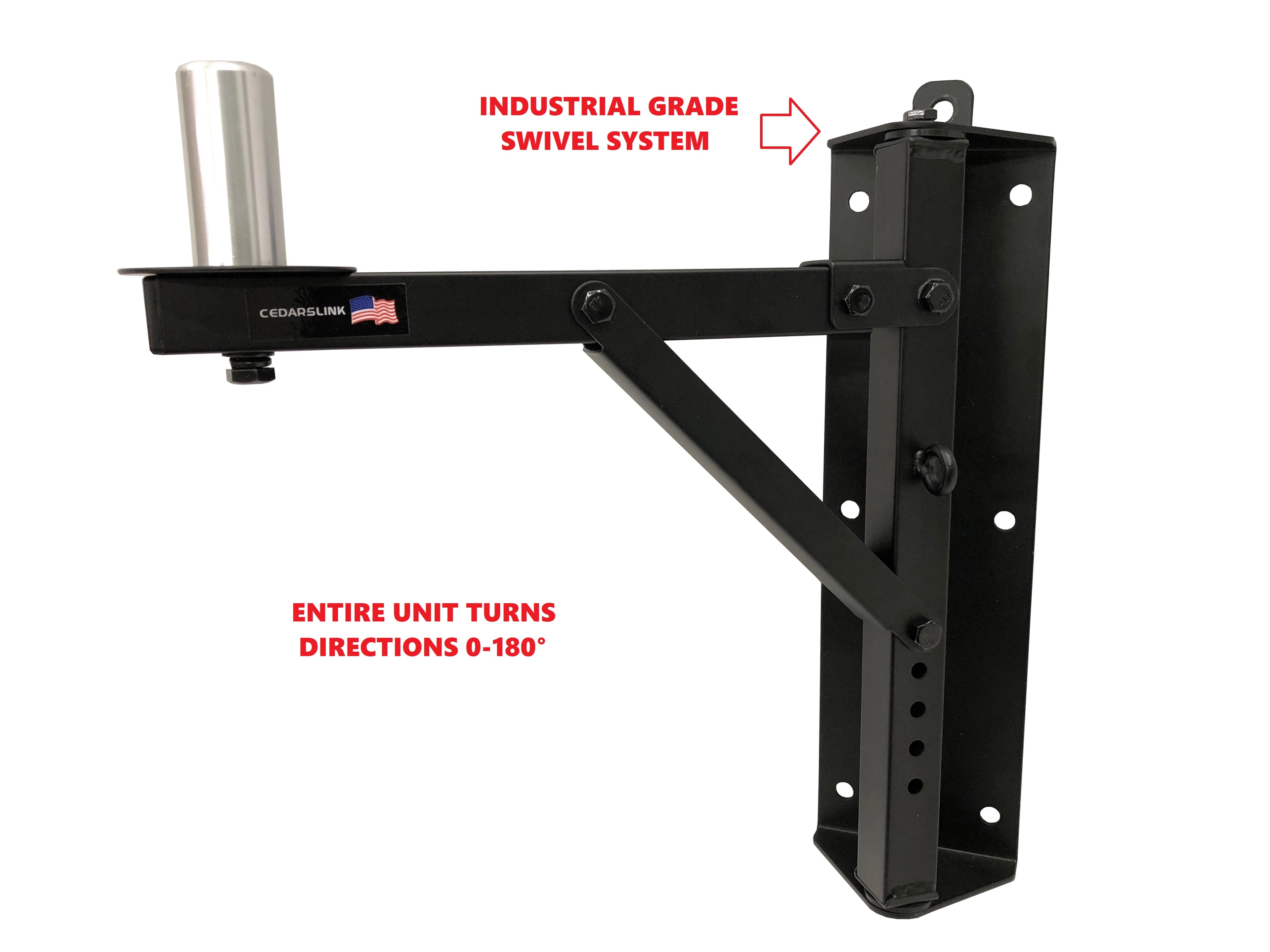 Two (2) LK-RSD Swivel Speaker Wall Mounts For Pro Audio DJ PA Adjustable Angles. Aluminum Peg Mount! Over 200 LB. Capacity!