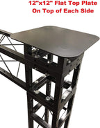 8 ft. Height Black Square Arch Truss System Kit Mobile Portable DJ Moving Head With extra 12"x12" Top Plates For Moving Head Lights