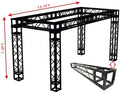 Black Truss Exhibition Booth KIT 13 ft Width/ 7.2 ft. Height Mobile Portable DJ Lighting System