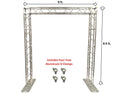 8.9 ft Height Square Aluminum Truss Goal Post System For DJ Lights Speakers PA