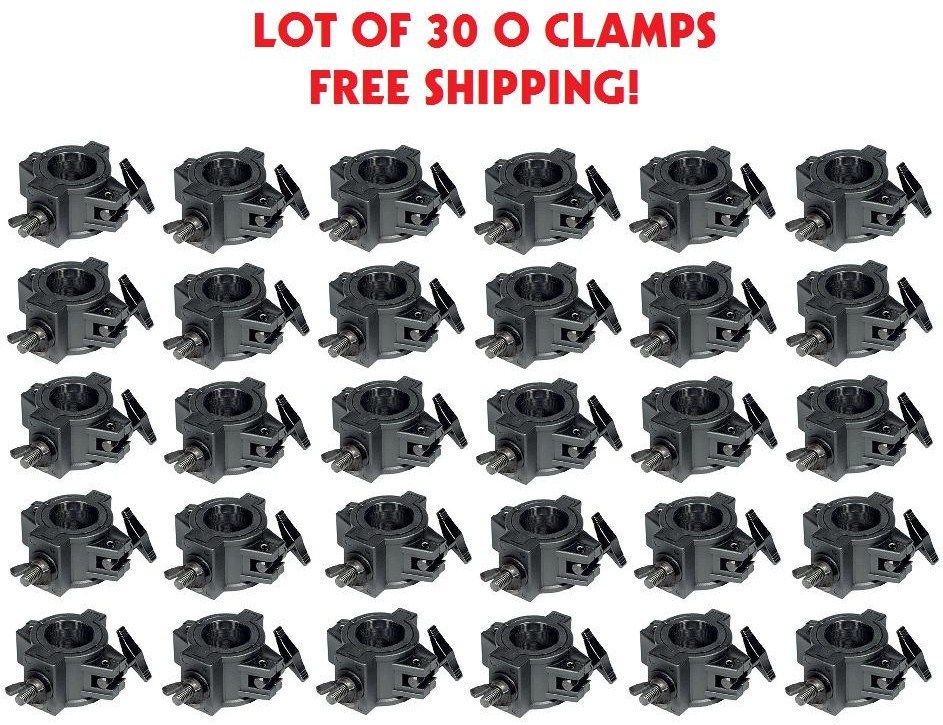 Thirty (30) O CLAMPs - DJ & Stage Lighting Heavy Duty Mounting O Clamps for Stand and Truss