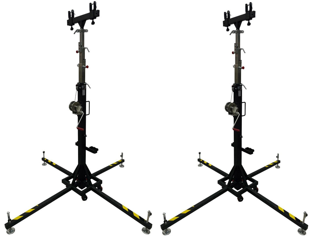 Two Triton 18Ft Heavy Duty Tower Lifter Crank Lighting DJ Concert