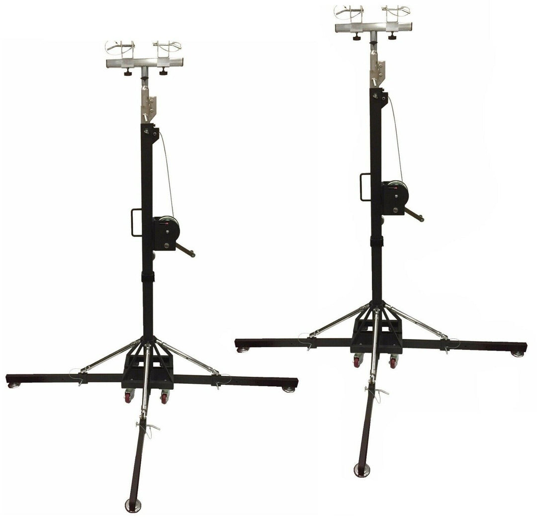 Two BIG-BOY 17Ft Heavy Duty Tower Lifter Crank Lighting DJ Concert Two BIG-BOY 17Ft Heavy Duty Tower Lifter Crank Lighting DJ Concert
