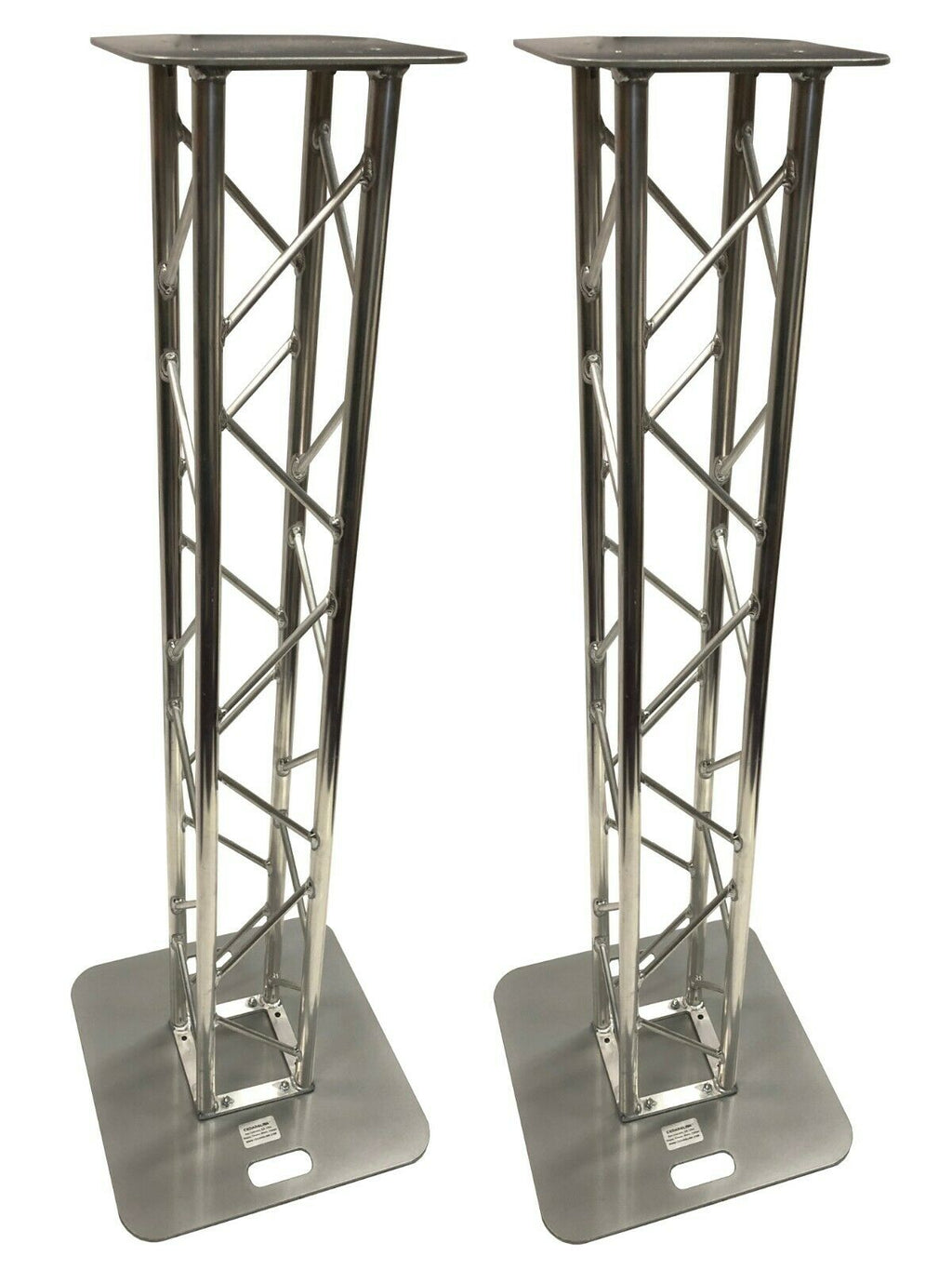 2 DJ Lighting 4.92 ft Bolted Aluminum 8"x8" Truss Light Weight Dual Totem System