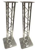 2 DJ Lighting 4.92 ft Bolted Aluminum 8"x8" Truss Light Weight Dual Totem System