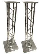 2 DJ Lighting 4.92 ft Bolted Aluminum 8"x8" Truss Light Weight Dual Totem System