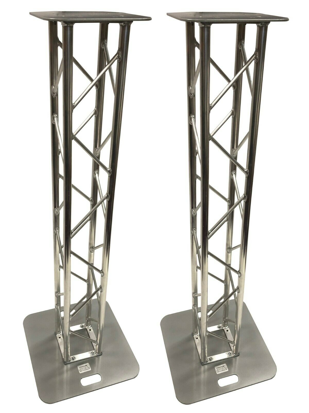 2 DJ Lighting 4.92 ft Bolted Aluminum 8"x8" Truss Light Weight Dual Totem System