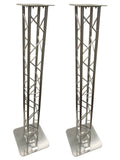 2 DJ Lighting 6.56 ft Bolted Aluminum 8"x8" Truss Light Weight Dual Totem System