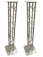2 DJ Lighting 6.56 ft Bolted Aluminum 8"x8" Truss Light Weight Dual Totem System