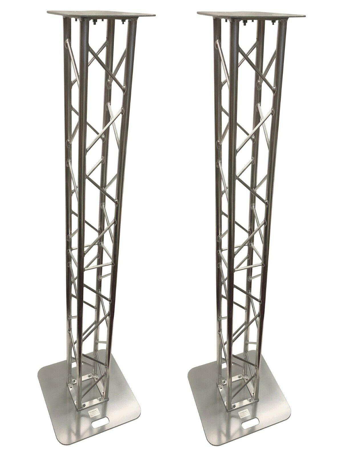 2 DJ Lighting 6.56 ft Bolted Aluminum 8"x8" Truss Light Weight Dual Totem System