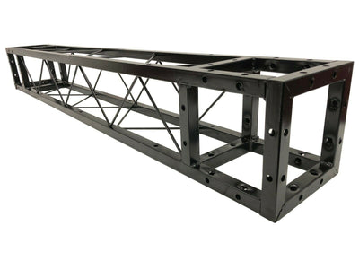 Three 1.5 Meter 4.92 ft. Square 8"x8" Black Trussing Box Truss Section Bolted