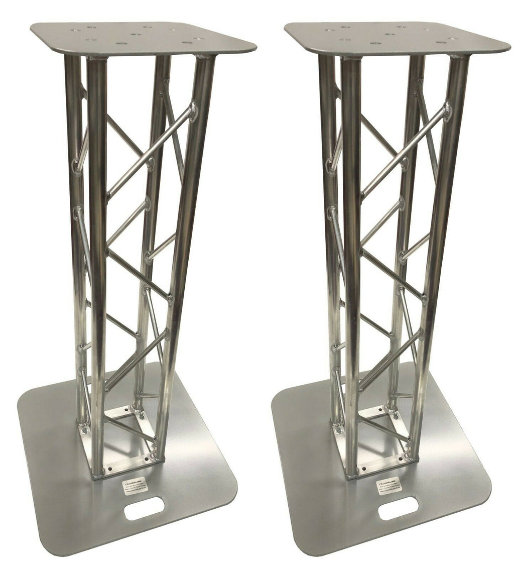 2 DJ Lighting 3.28 ft Bolted Aluminum 8"x8" Truss Light Weight Dual Totem System