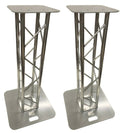 2 DJ Lighting 3.28 ft Bolted Aluminum 8"x8" Truss Light Weight Dual Totem System