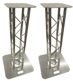 2 DJ Lighting 3.28 ft Bolted Aluminum 8"x8" Truss Light Weight Dual Totem System