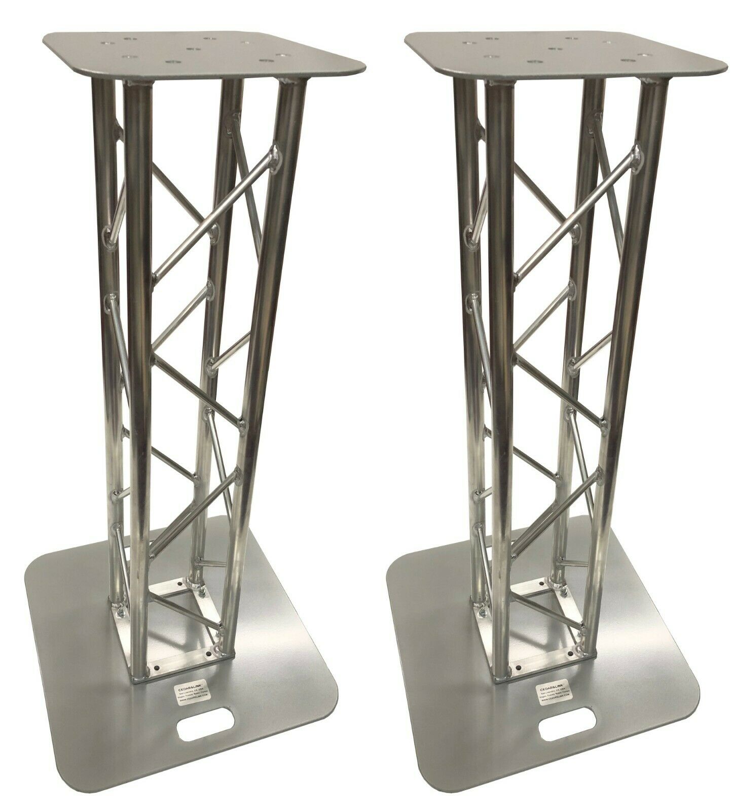 2 DJ Lighting 3.28 ft Bolted Aluminum 8"x8" Truss Light Weight Dual Totem System