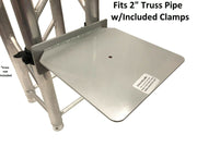 LK-SHELF - Cedarslink Truss SHELF Aluminum Shelf Plate w/ 2 1.5"/ 2" Clamps - 12 D x 12 W
